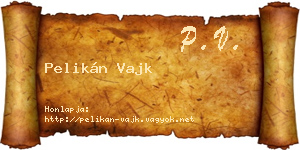 Pelikán Vajk névjegykártya